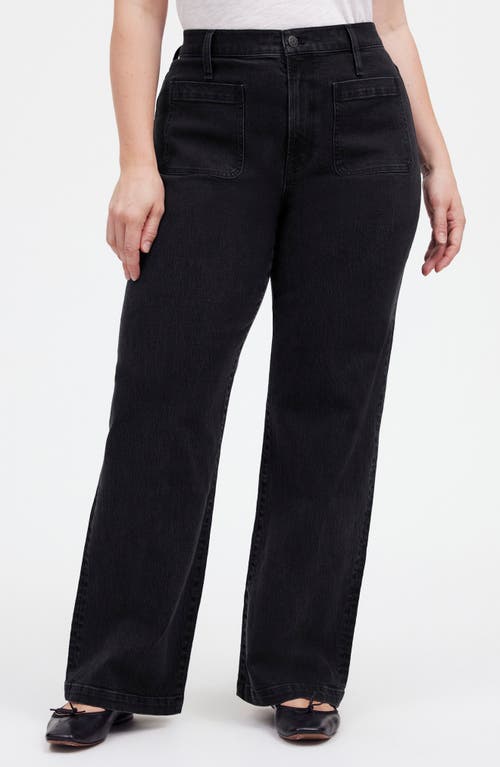 Shop Madewell The Emmett Patch Pocket Wide Leg Jeans In Camarillo Wash