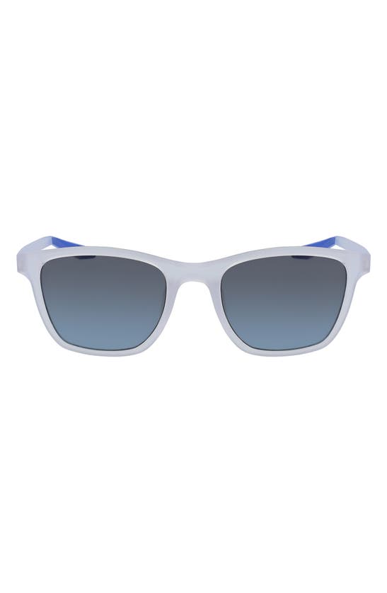 Nike 53mm Stint Rectangle Sunglasses In Clear-rcr Blue-grad