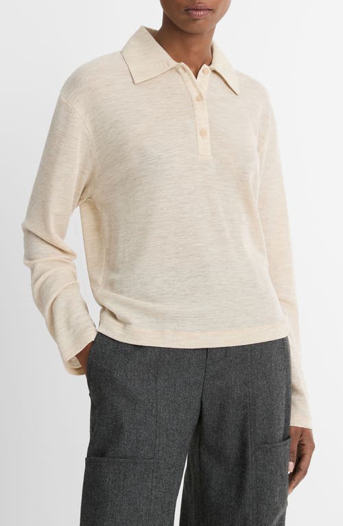 VINCE VINCE RELAXED WOOL POLO SWEATER 