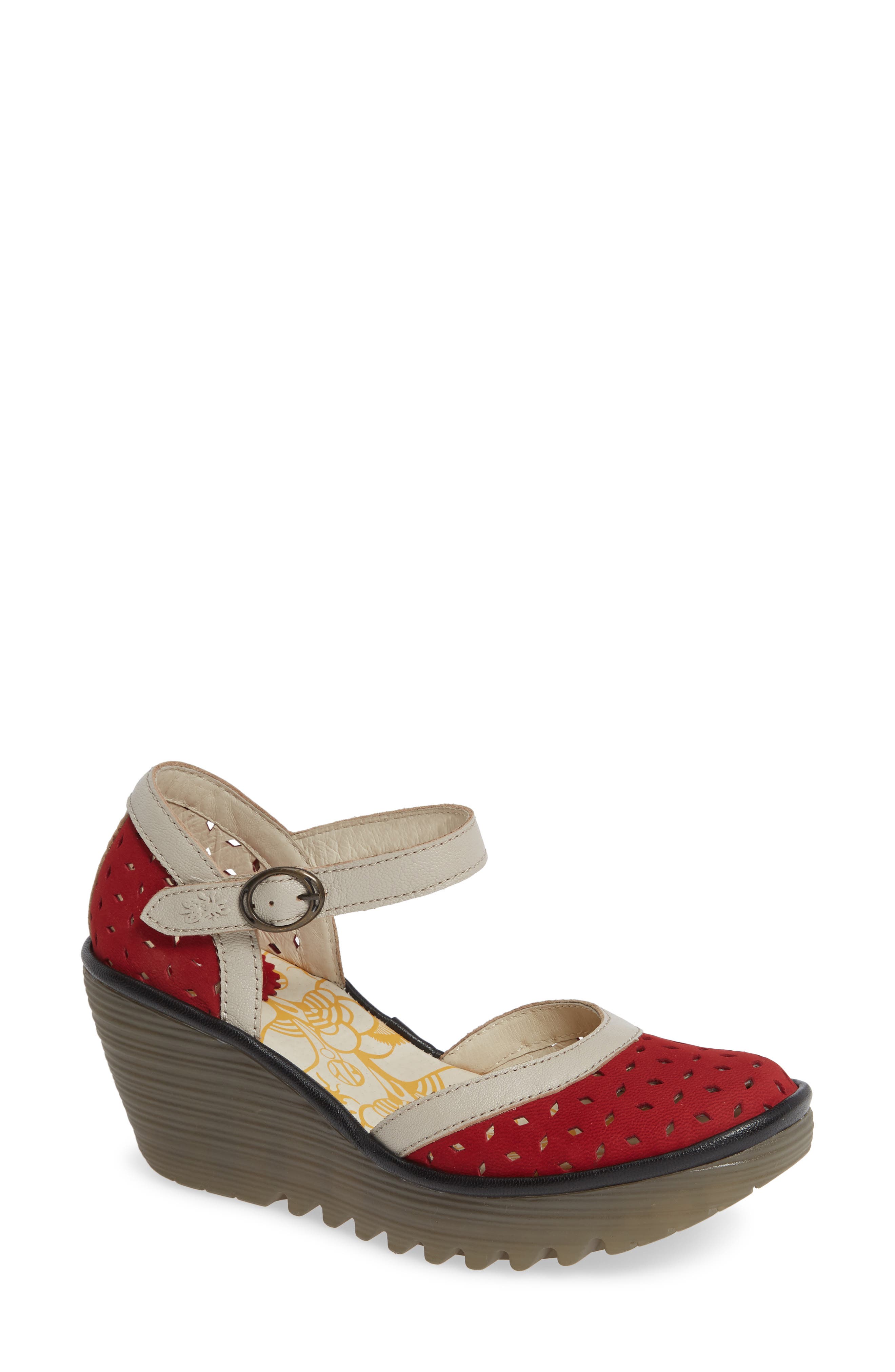 Fly London Yven Wedge, Red
