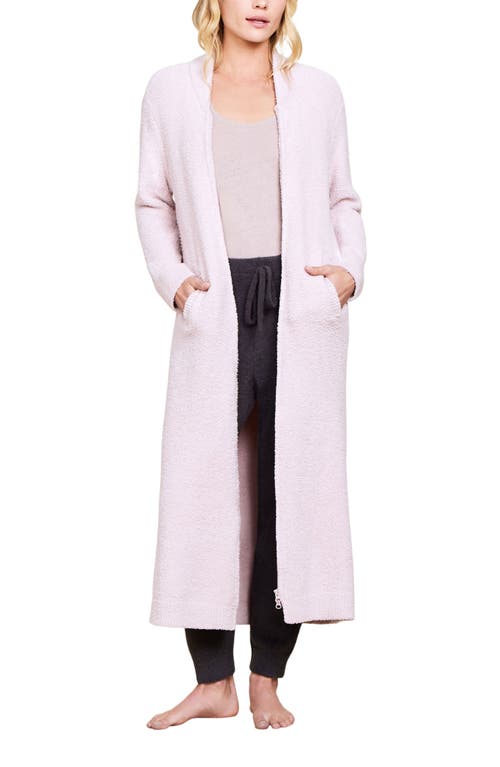 Barefoot Dreams Cozychic™ Front Zip Robe In Heather Dusty Rose-white