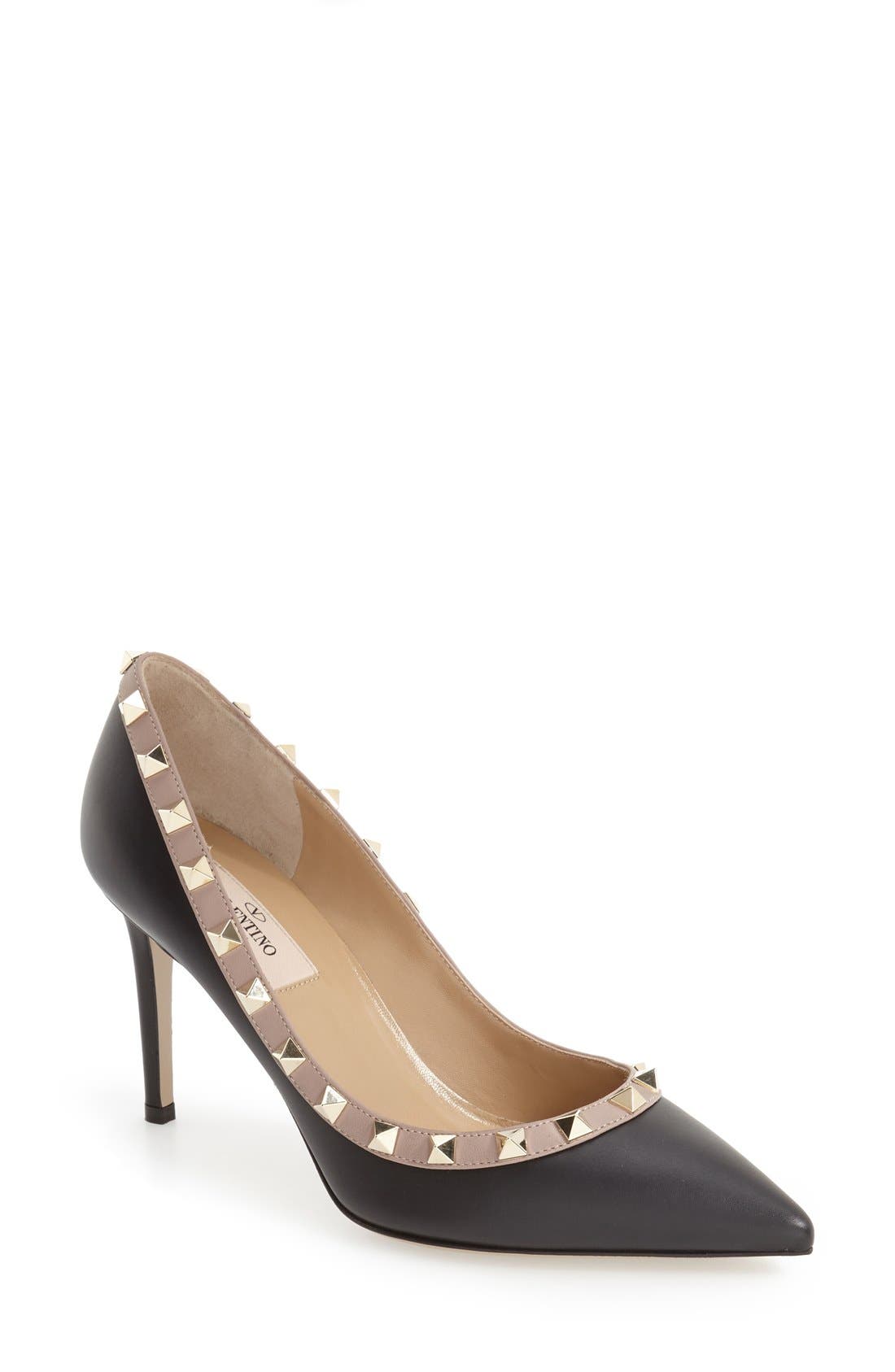 rockstud pointy toe pump valentino garavani