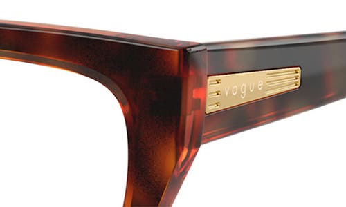 Vogue 51mm Pillow Optical Glasses In Dark Havana