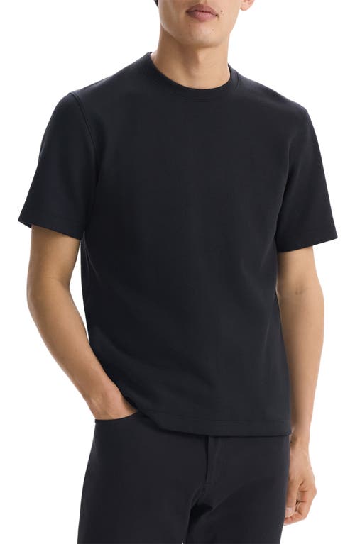 Shop Theory Delroy Double Piqué Crewneck T-shirt In Black