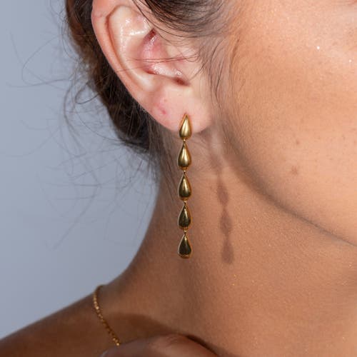 Lucy Quartermaine Tear Drop Earrings In Gold