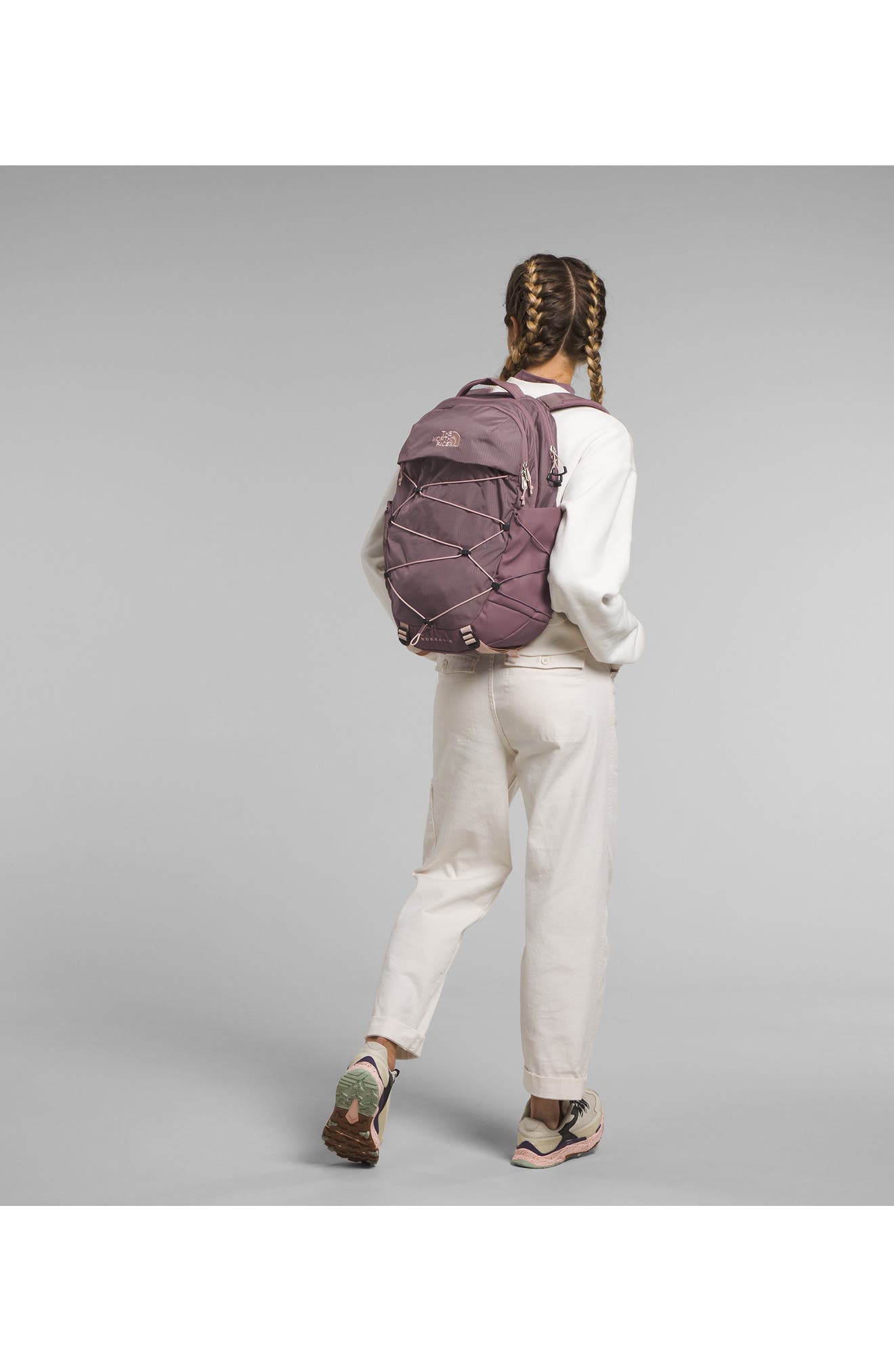 The North Face Borealis Backpack in Fawn Grey Pink Moss Smart Closet