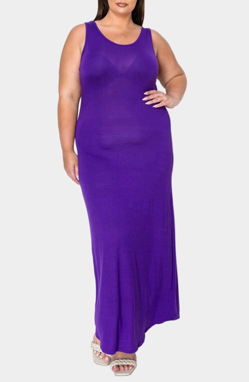 Shop L I V D Everyday Essential Tank Maxi Dress In Purple