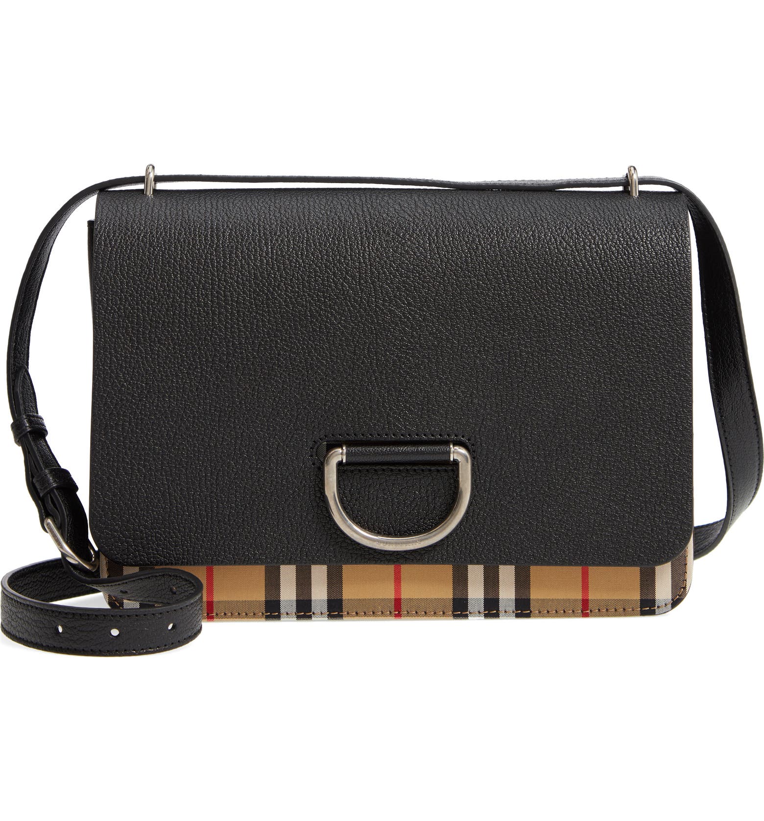 Burberry Medium D-Ring Vintage Check & Leather Crossbody Bag | Nordstrom
