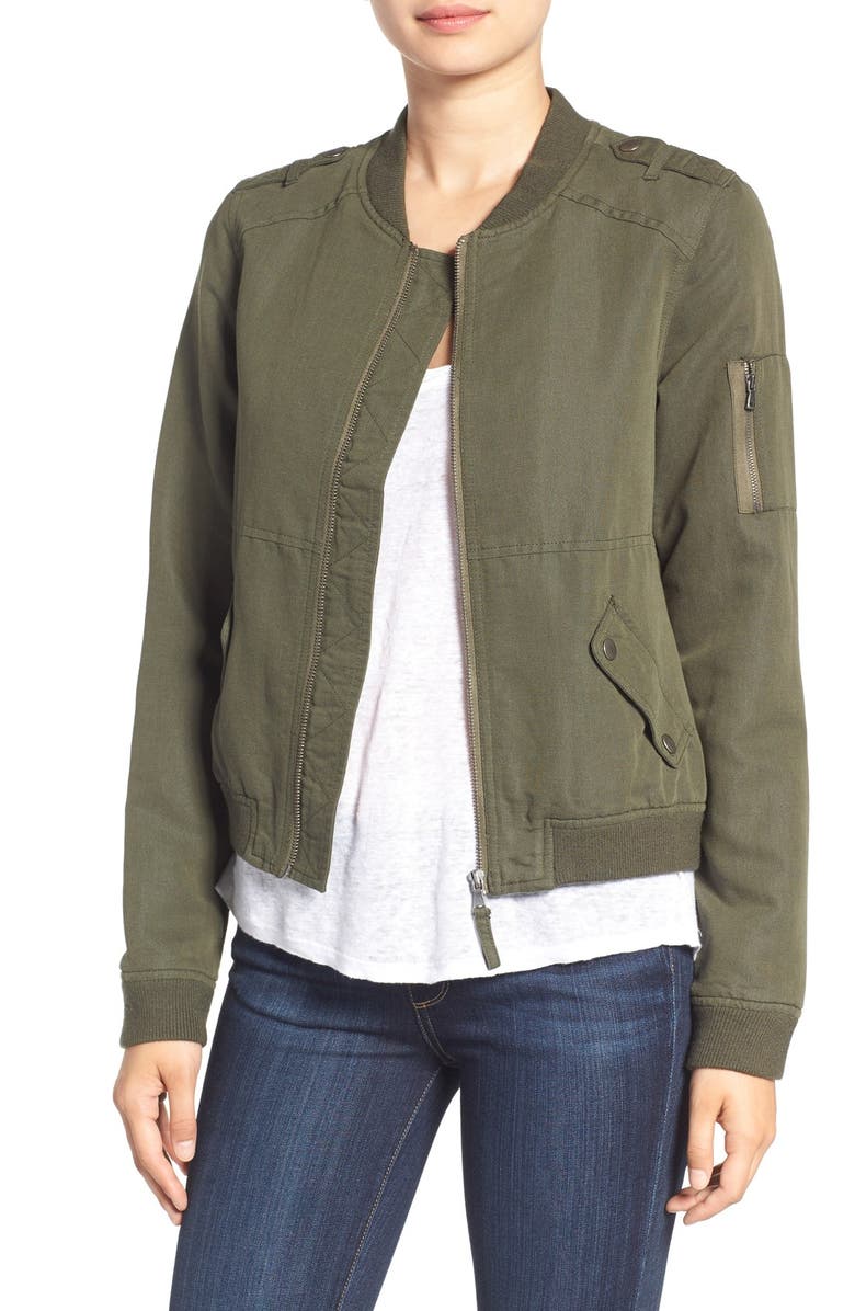 PAIGE 'Geena' Military Bomber Jacket | Nordstrom