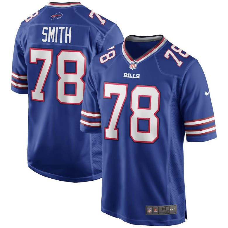 NIKE NIKE BRUCE SMITH ROYAL BUFFALO BILLS GAME RETIRED PLAYER JERSEY