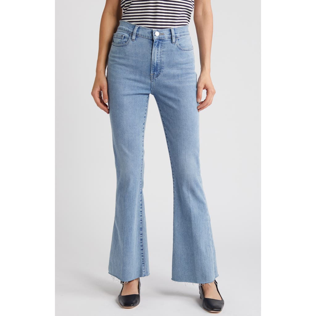 Frame Le Easy Flare Raw Hem Jeans In Babitz