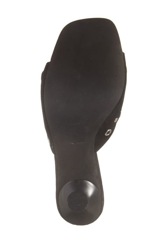 Shop Jeffrey Campbell Odom Studded Slide Sandal In Black Suede Silver