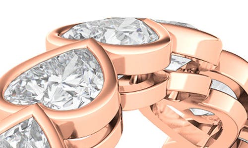 Shop Hautecarat Bezel Heart Lab Created Diamond Ring In Rose Gold