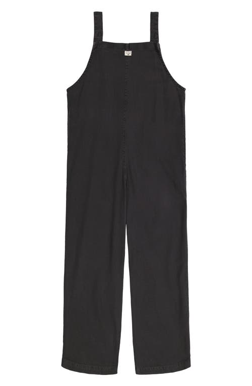Billabong Kids' Sunshine Love Denim Jumpsuit In Black Sands