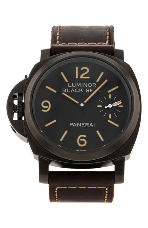 WATCHFINDER & CO. WATCHFINDER & CO. PANERAI PREOWNED LUMINOR 8 DAYS LEATHER STRAP WATCH, 44MM