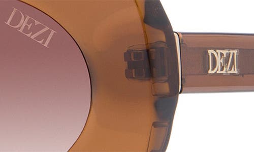 Dezi Booked 52mm Rectangular Sunglasses In Amber/honey Faded