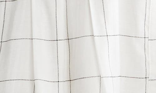 Shop Lulus Adorably Breezy Grid Tie Waist Shirtdress In White/black