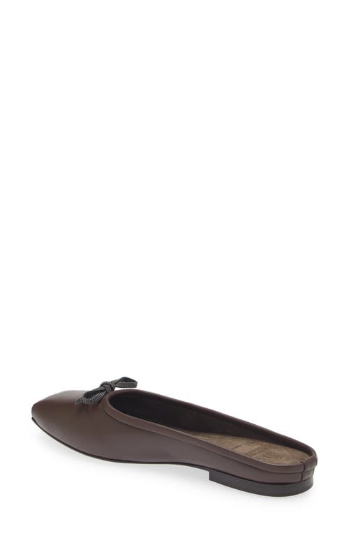 Brunello Cucinelli Ballet Bow Mule In Brown
