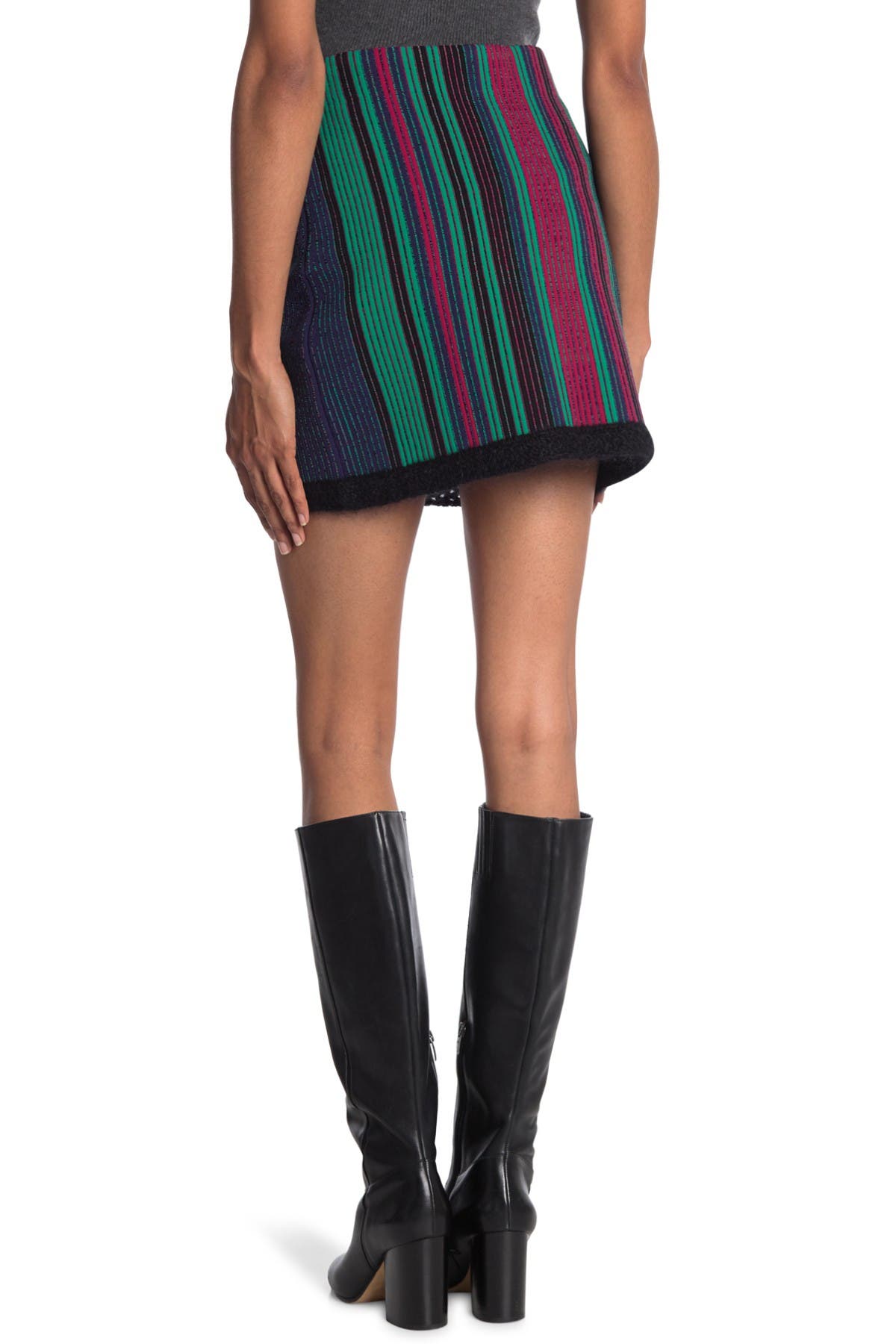 3.1 Phillip Lim / フィリップ リム Exclusive Vertical Stripe Jacquard Skirt In Midnight-green