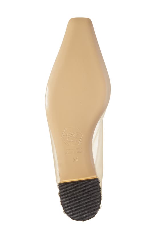 Shop Nalebe Aurum Square Toe Flat In Champagne