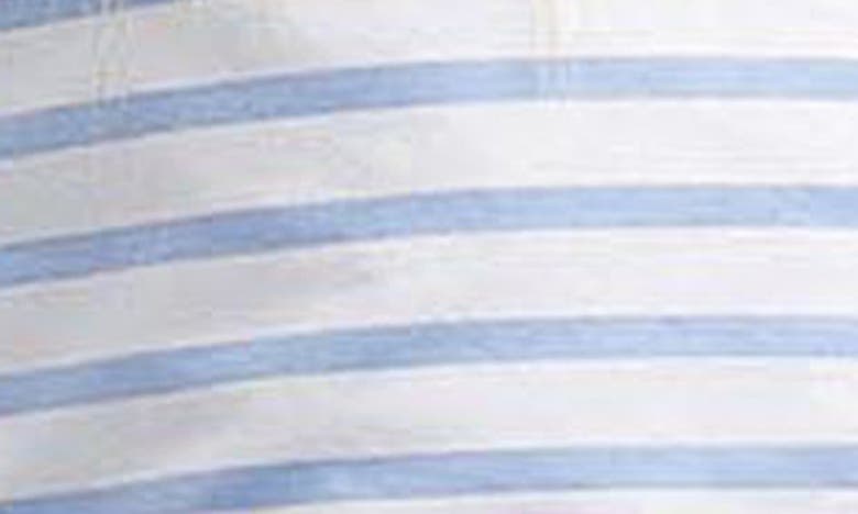 Barbour Nicola Stripe Cotton Button-up Tunic In White/ Blue Stripe