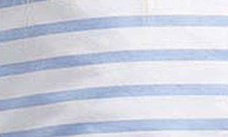 Shop Barbour Nicola Stripe Cotton Button-up Tunic In White/ Blue Stripe