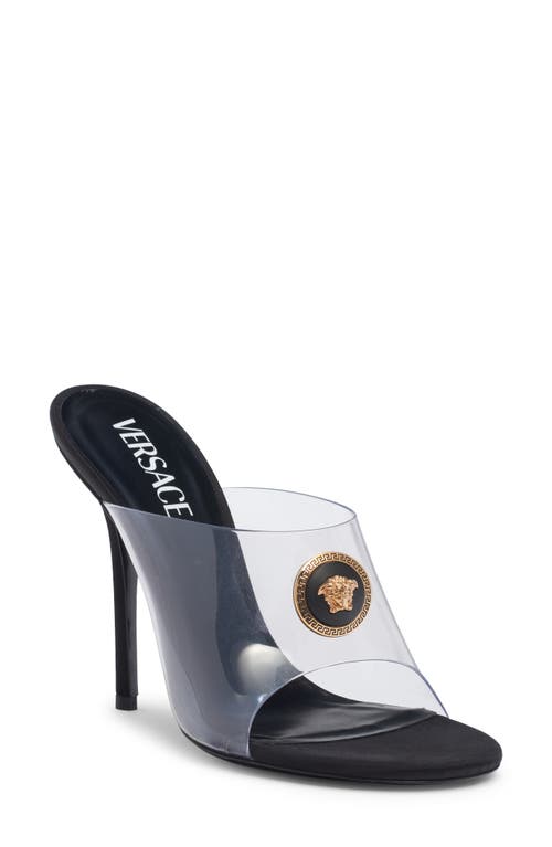 Versace Medusa Clear Slide Sandal Black at Nordstrom,