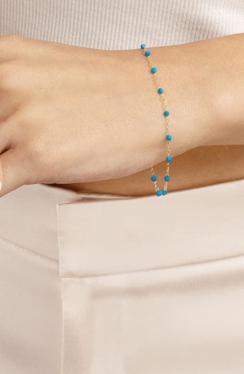 Central Park Enamel Chain Bracelet In Turquoise