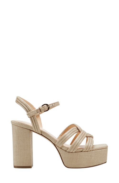 Marc Fisher Ltd Cairo Ankle Strap Platform Sandal In Medium Natural