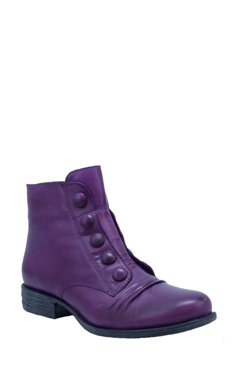 Miz Mooz Women's Eggplant Dale Ankle Boot, Size: 6, Purple