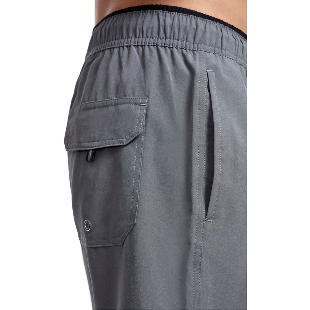 Gottex Men Beach Vibe 7" Swim Shorts In Grey Black