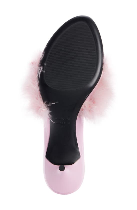 Shop Balenciaga Boudoir Feather Slide Sandal In Pink