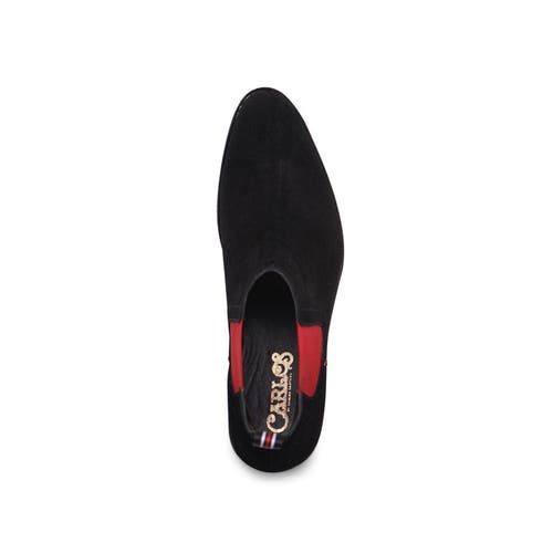 Carlos Santana Mantra Chelsea Boot In Black Suede