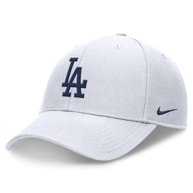 Nike White Los Angeles Dodgers Evergreen Club Performance Adjustable Hat