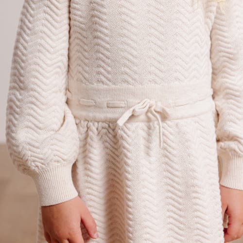 Shop Hope & Henry Girls' Organic Balloon Sleeve Sweater Dress, Kids In Light Oatmeal Heather