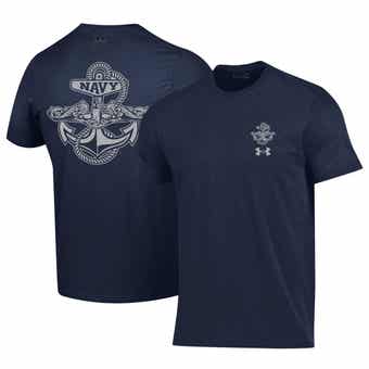 Men's Under Armour White Notre Dame Fighting Irish Mascot Logo Performance  Cotton T-Shirt