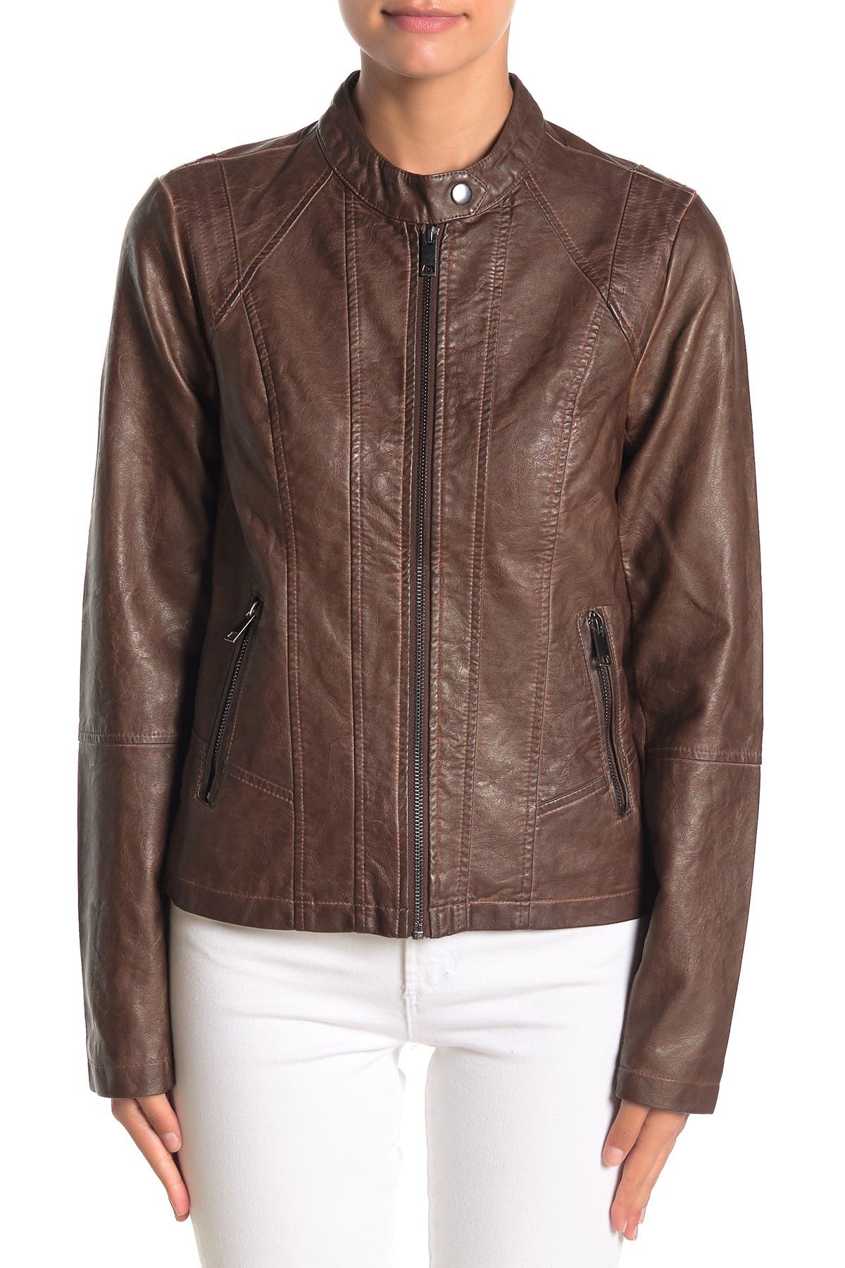 Sebby | Faux Leather Racing Jacket | Nordstrom Rack