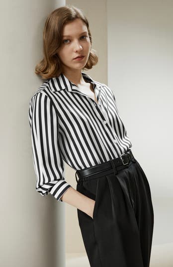 The Amalfi Stripe Silk Shirt