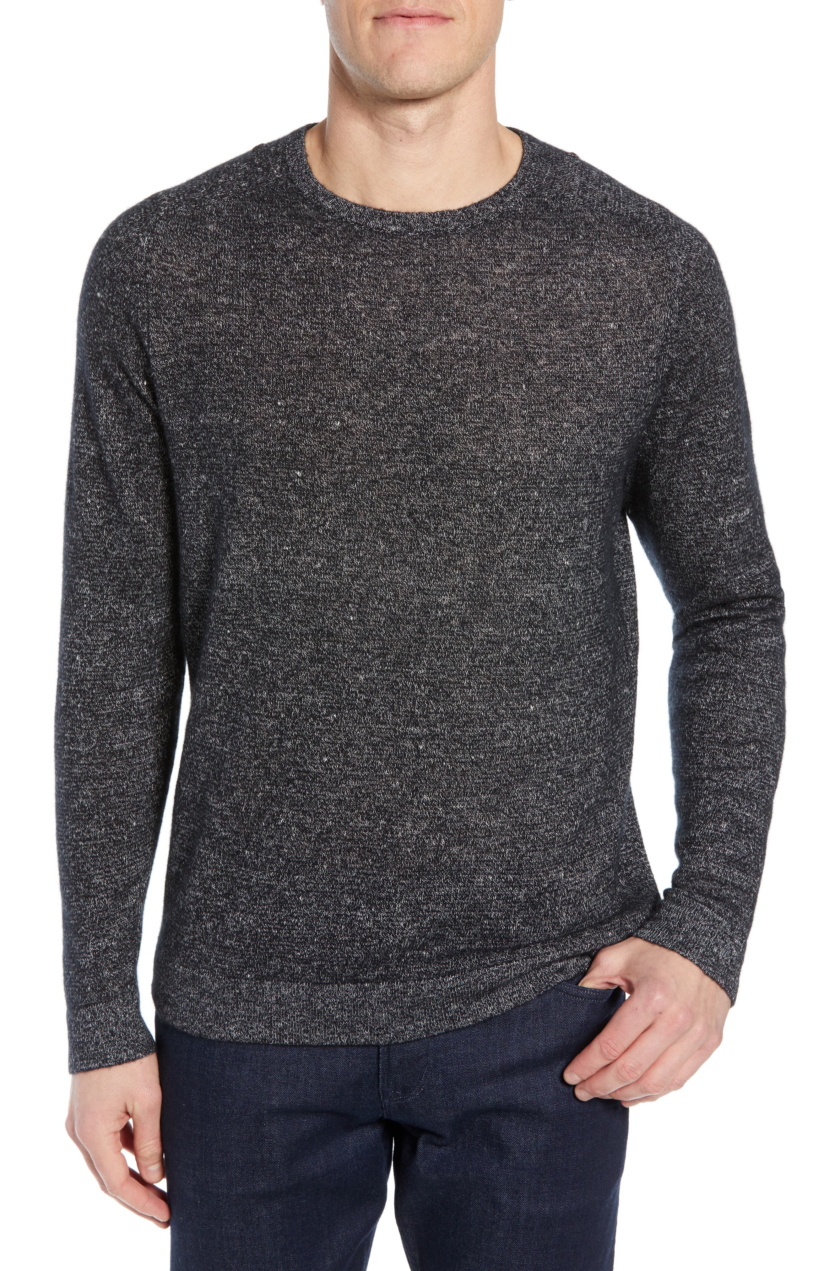 Nordstrom Signature Cashmere & Linen Crewneck Sweater