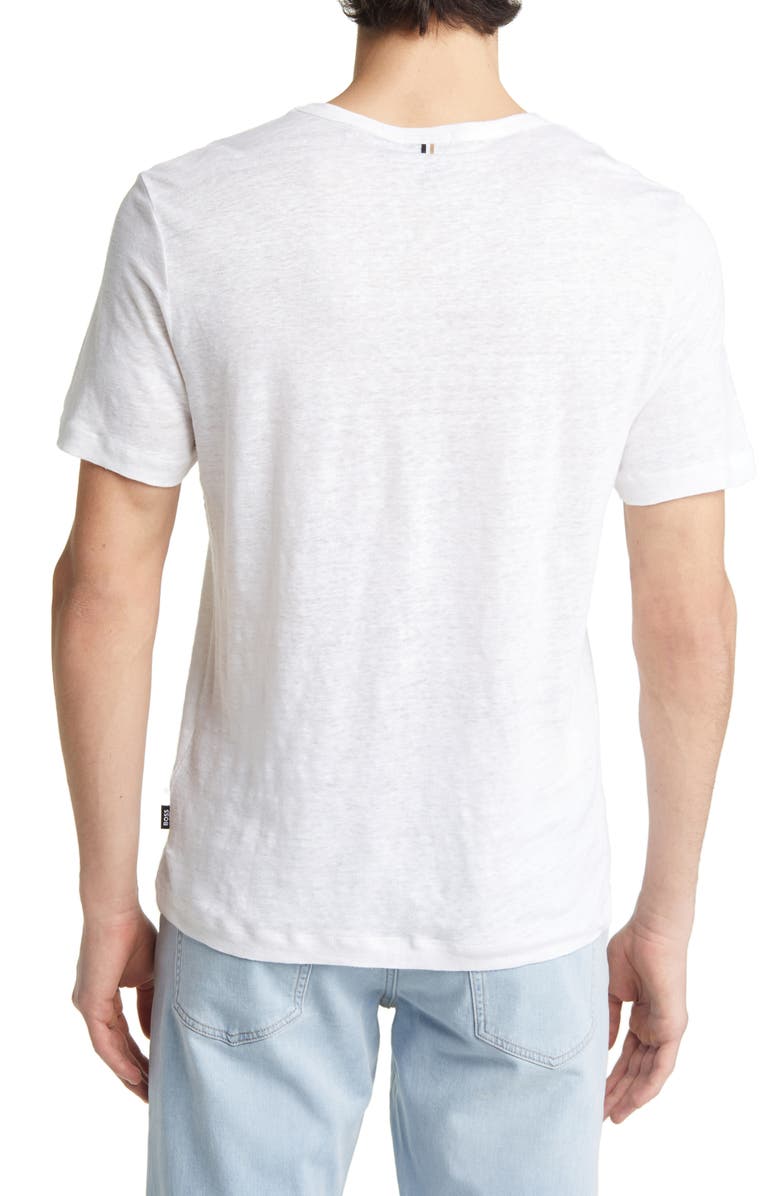 BOSS Tiburt Slub Linen T-Shirt | Nordstrom