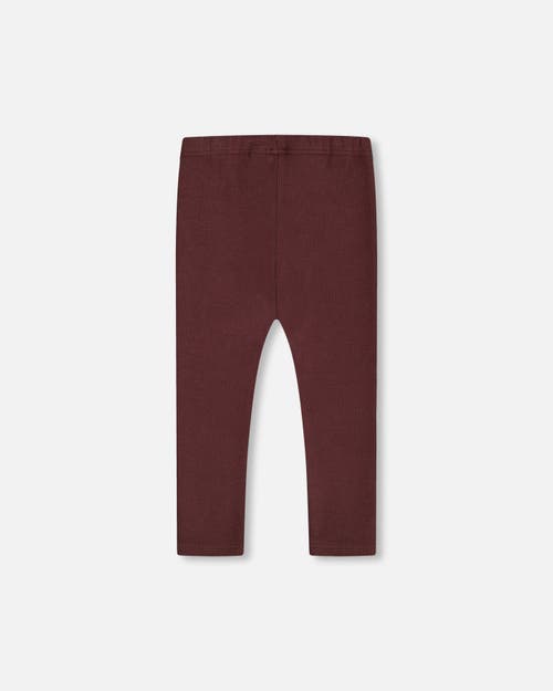 DEUX PAR DEUX DEUX PAR DEUX LITTLE GIRL'S RIB LEGGINGS DARK BROWN