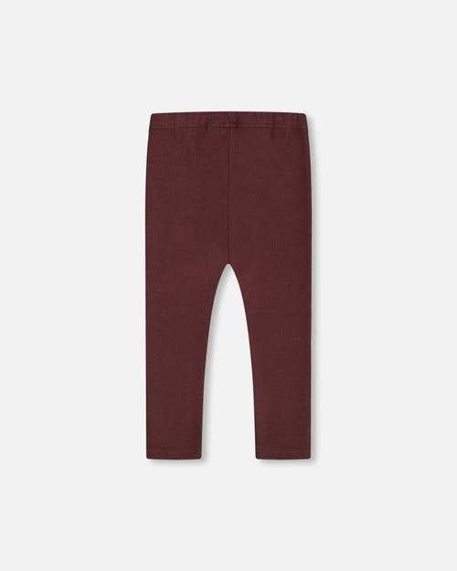 Shop Deux Par Deux Baby Girl's Rib Leggings Dark Brown In Java