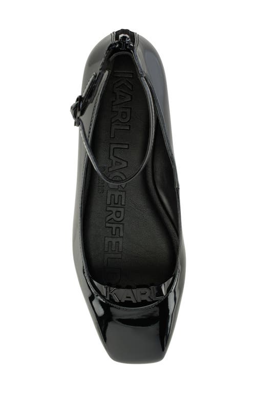 Karl Lagerfeld Paris Zyvia Ankle Strap Flat In Black/smoke