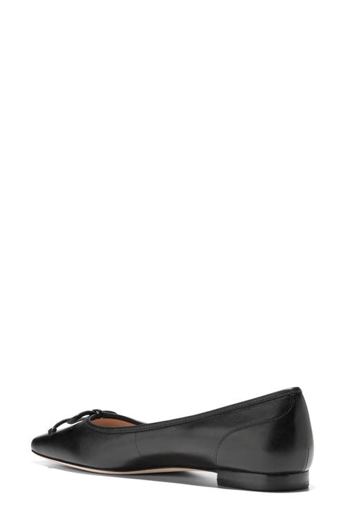 Shop Cole Haan Chlea Pointed Toe Ballet Flat In Black Leather