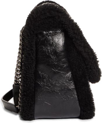 Saint Laurent Women's Niki Sidewalk Shearling Shoulder Bag