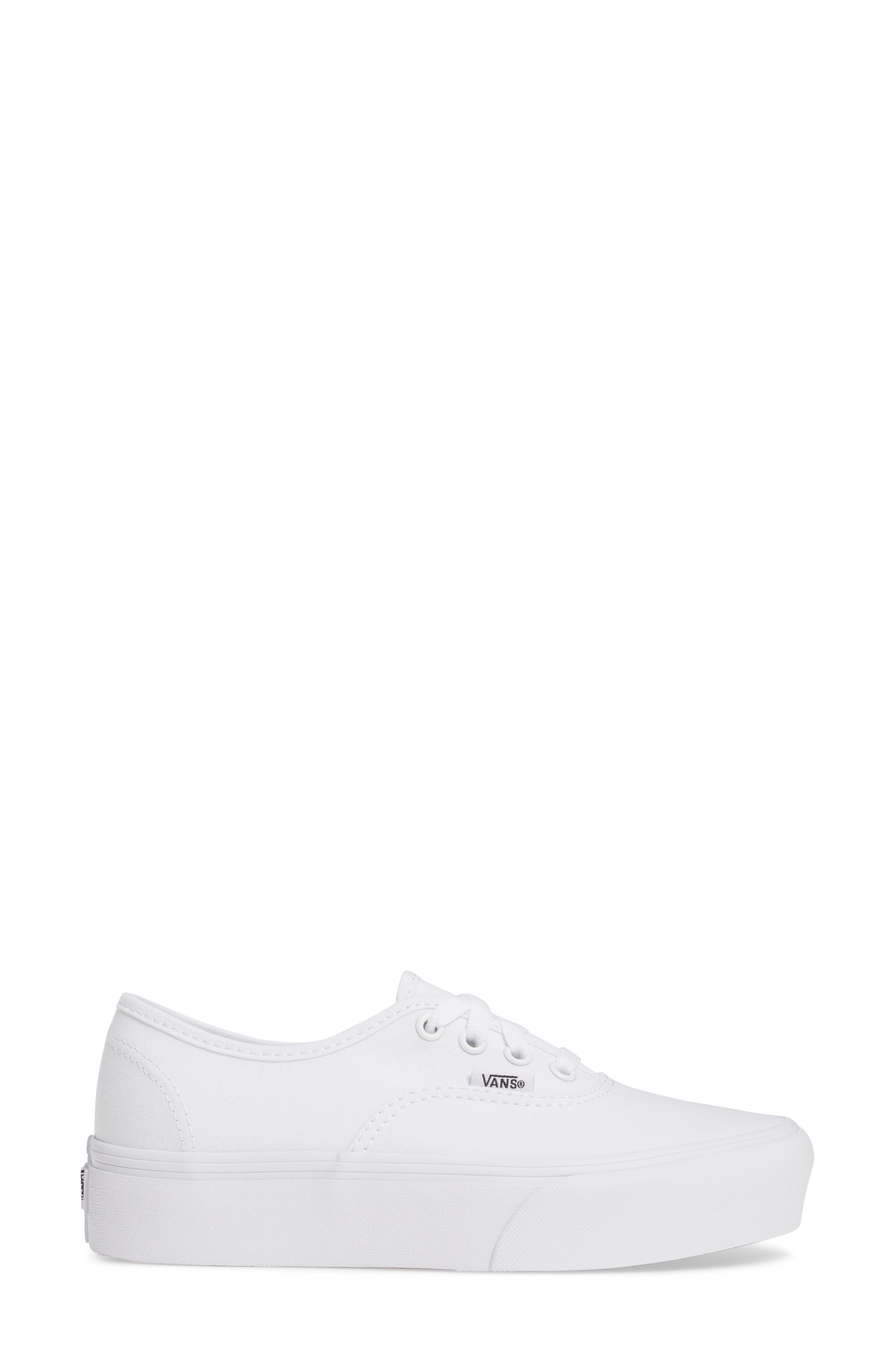 vans white authentic platform