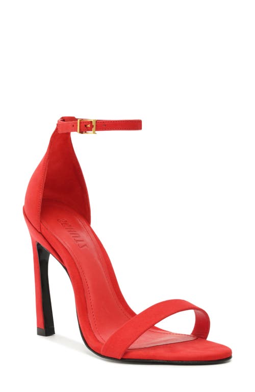 Shop Schutz Cadey-lee Curve Ankle Strap Sandal In Red Berry