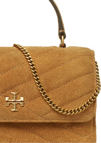 Tory Burch Women's Kira Chevron Mini Top Handle Chain Wallet - Natural - Shoulder Bags