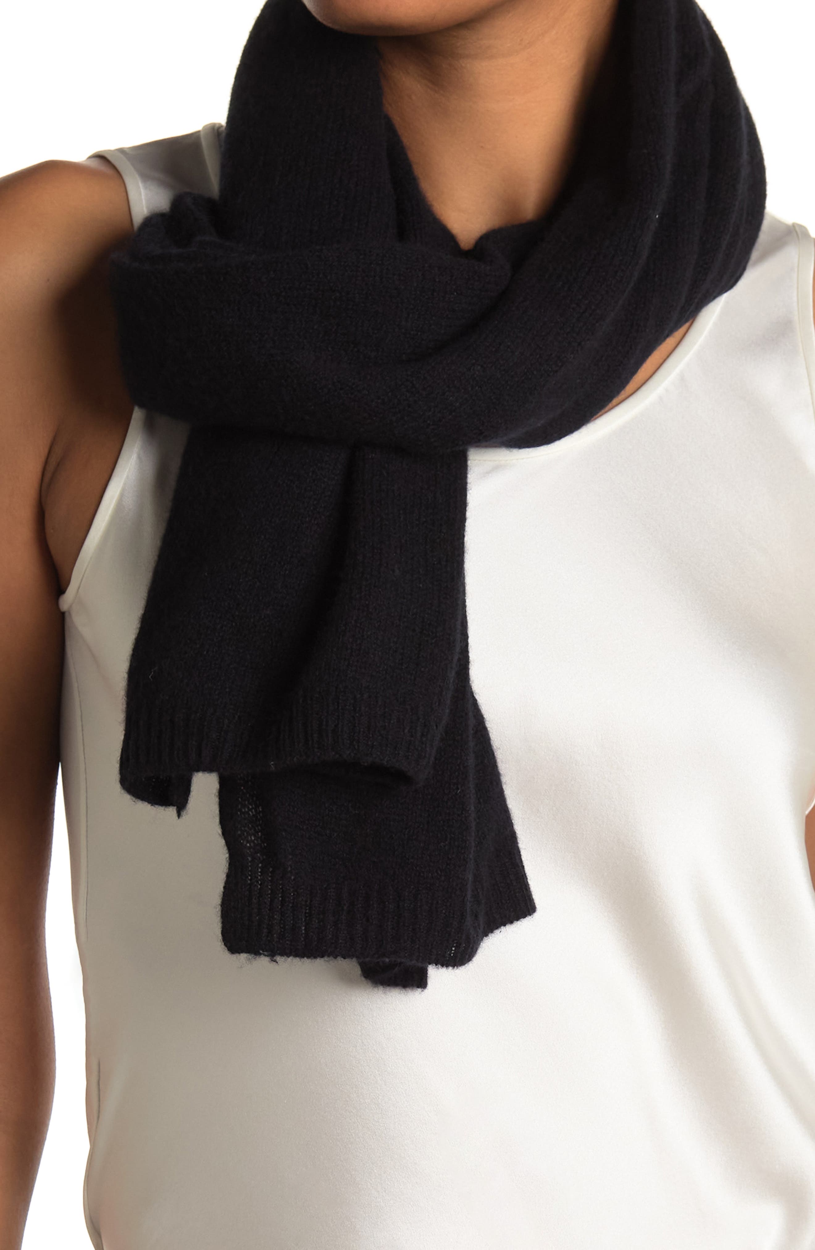 nordstrom black cashmere scarf