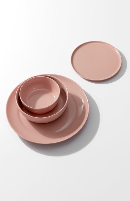 Fors Studio Wide Rim Dinnerware Set In Rose